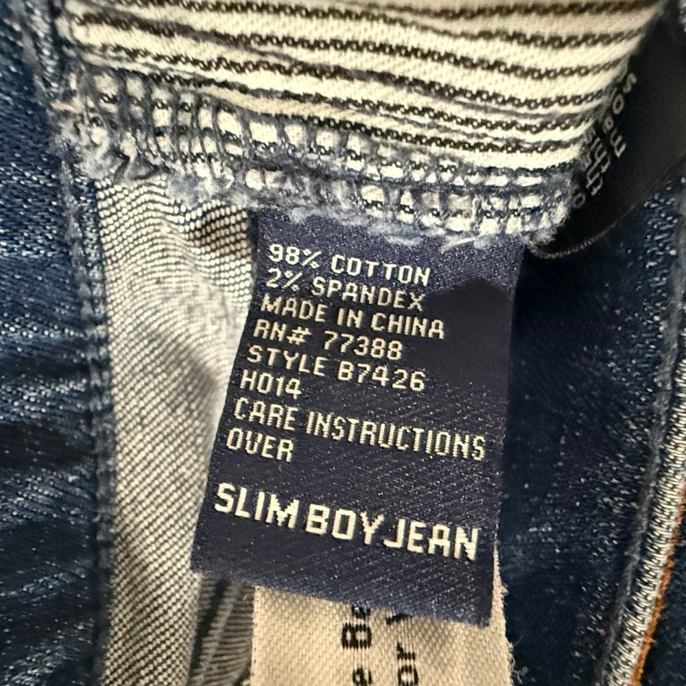 Madewell Slim Boyjean Womens 27 Blue Good Distressed Patchwork B7426 Denim - Picture 5 of 9